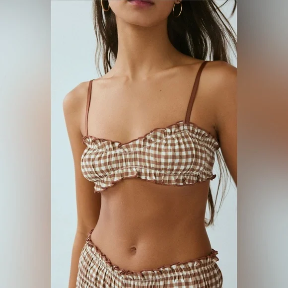 Alix scrunchie ruffle bralette - Picture 1 of 3